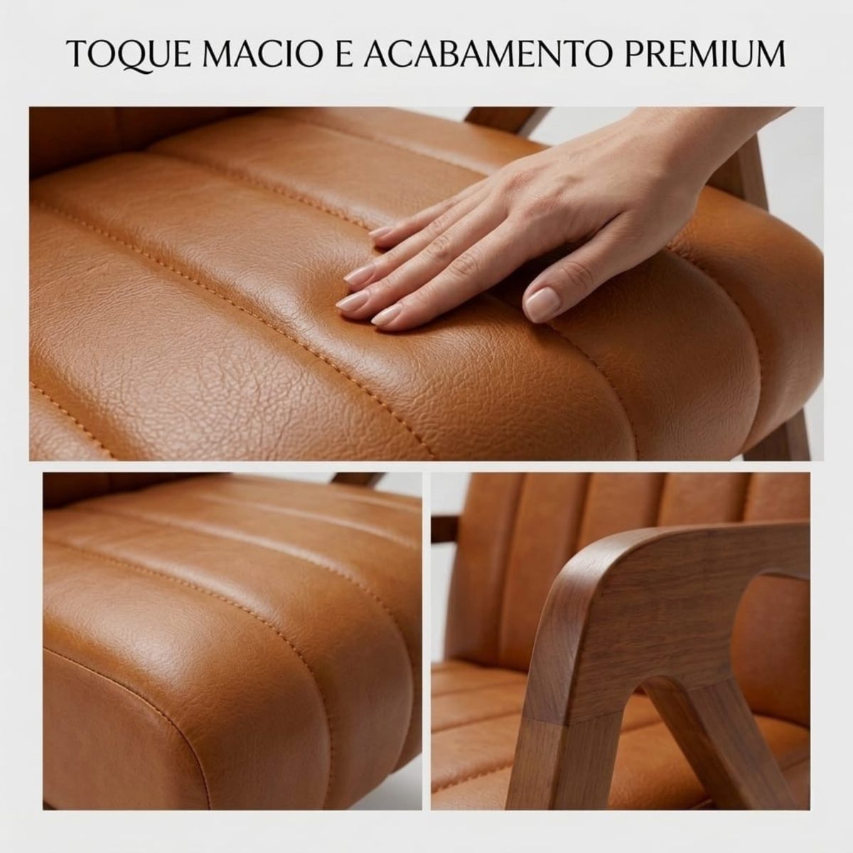 Kit 2 Poltronas Celine Couro Sintético - foto 4